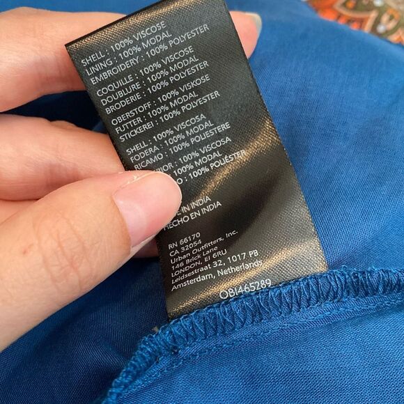 Anthropology Freya Halter Applique Mini Dress Size 12 - Picture 7 of 13